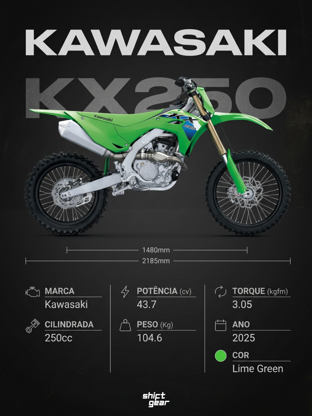 Quadro Blueprint KXF, pôster completo emoldurado